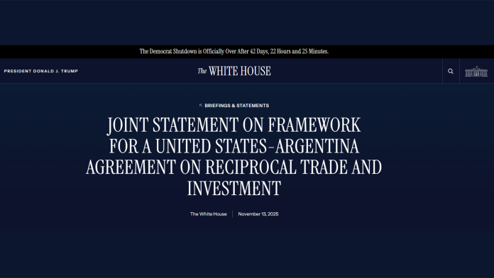 La Libertad Avanza destacó el acuerdo comercial que Argentina alcanzó con Estados Unidos