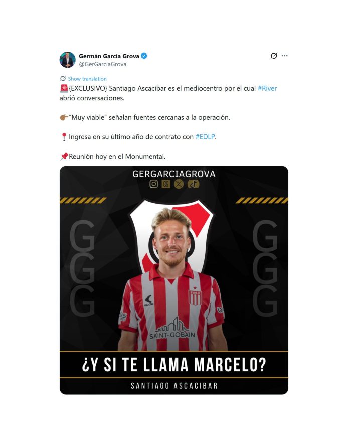 River Plate quiere romper el mercado con una figura del fútbol argentino: “Es muy viable”