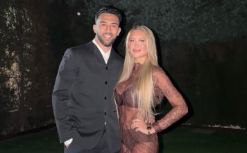 El álbum de fotos de la celebración de fin de año del futbolista Nico González y su flamante novia en Madrid