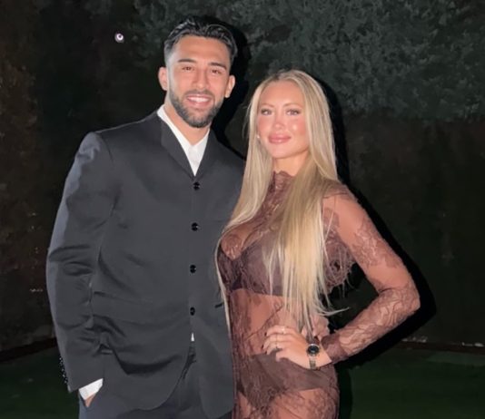 El álbum de fotos de la celebración de fin de año del futbolista Nico González y su flamante novia en Madrid