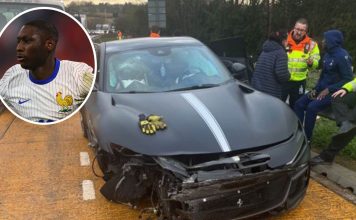El duro accidente que sufrió Randal Kolo Muani en su Ferrari a horas de disputar un partido clave por la Champions League
