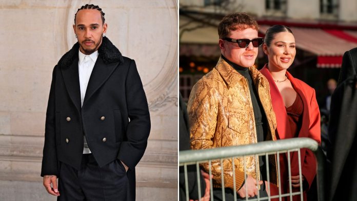 Las fotos de los looks de Lewis Hamilton y Canelo Álvarez en la Semana de la Moda Masculina en París