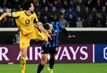La impactante herida que sufrió el héroe del Atalanta por la patada en la cabeza que propició su remontada en la Champions