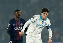 La polémica frase de Ousmane Dembélé contra el argentino Leonardo Balerdi en la goleada del PSG por el clásico de la Ligue 1