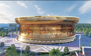 Las primeras imágenes del estadio más grande del mundo para 135 mil personas y que costará USD 38 mil millones