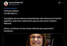 “Les metimos 7″: el llamativo festejo de Patricia Bullrich tras la aprobación de la reforma laboral