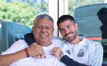 El cálido mensaje de Chiqui Tapia a Rodrigo De Paul al publicar una foto juntos en Ezeiza