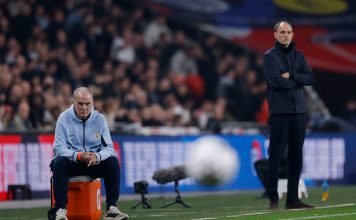 El cruce entre Tuchel y Bielsa tras el terrible planchazo de Araújo a Phil Foden en el amistoso entre Inglaterra y Uruguay