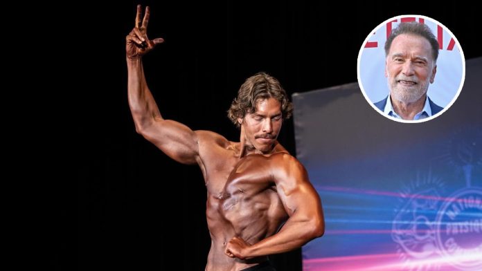 El hijo de Arnold Schwarzenegger debutó en una competencia de fisicoculturismo y la diferencia con su padre causó furor
