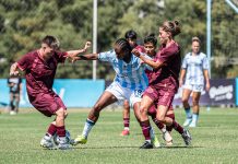 “¿Está para el Puskas?“: la peculiar secuencia de uno de los goles de Racing ante Lanús por el Torneo Apertura del fútbol femenino