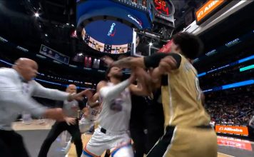 La pelea en la NBA que recorre el mundo: jugadores sobre el público, un camarógrafo agredido y cuatro expulsados