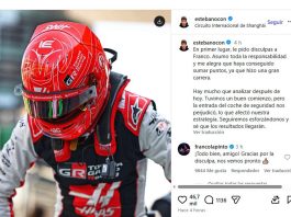 La reacción de Ocon tras chocar a Colapinto en el GP de China de la F1: el intercambio de mensajes en redes