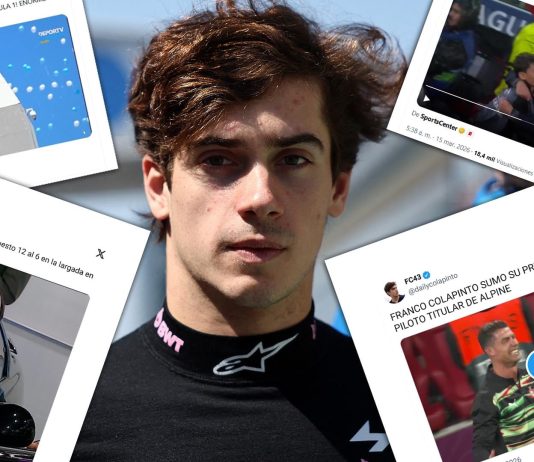 Los memes de la brillante actuación de Colapinto en China: el toque de Ocon y cuando fue 2° en la carrera, los focos