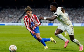 Salió a la luz el video de la provocación de Vinícius Junior a Giuliano Simeone durante el clásico de Madrid
