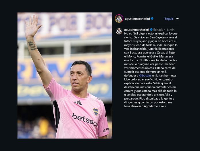 El emotivo mensaje de Agustín Marchesín tras la grave lesión de rodilla que sufrió en Boca Juniors: “No es fácil de digerir”