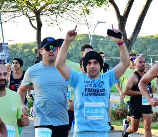 El gendarme Nahuel Gallo participó de una carrera para pedir la liberación de los presos políticos en Venezuela