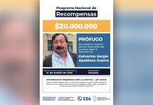 El Gobierno oficializó la recompensa de $20 millones por datos sobre el exguerrillero chileno prófugo de la Justicia