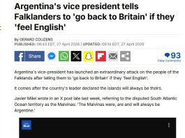 Malvinas: medios británicos reflejaron los dichos de Villarruel sobre los isleños en medio de la creciente tensión diplomática