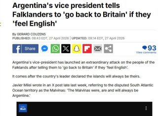 Malvinas: medios británicos reflejaron los dichos de Villarruel sobre los isleños en medio de la creciente tensión diplomática