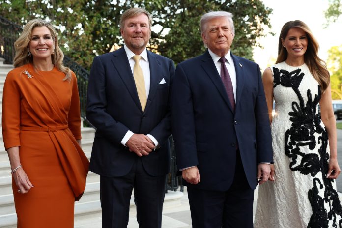 Máxima Zorreguieta y el rey Guillermo de Países Bajos fueron recibidos por Donald Trump en la Casa Blanca
