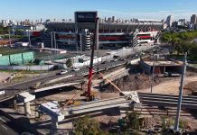 Se derrumbó una obra en construcción cerca de la cancha de River: hay dos obreros heridos