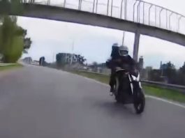 Violento intento de robo sobre la Ruta 3: le dispararon para sacarle la moto y registró todo con sus cámaras a bordo
