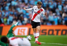 Avivada de Galván y toque a la red de Colidio: así fue el gol con el que River abrió el marcador en la final ante Belgrano