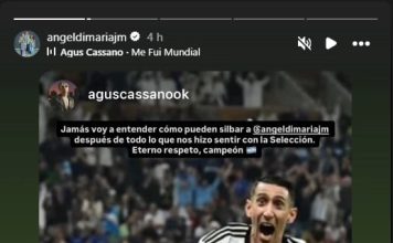 El sugestivo posteo que realizó Ángel Di María tras los silbidos que recibió en el Monumental: “Jamás voy a entender”