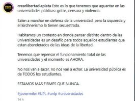 Insultos, empujones y trompadas entre estudiantes peronistas, de izquierda y libertarios en una facultad de la UNLP