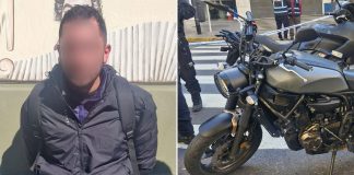 Un motochorro escapó a toda velocidad por Boedo, perdió el control y fue detenido: el video desde cámara en el casco del oficial