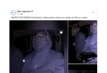 Video: robaron un camión en Vaca Muerta, quedaron filmados y la empresa ofrece $2 millones de recompensa