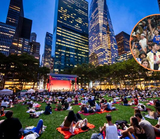 Bryant Park recibe a los fans de los Knicks tras el cierre de la plaza del Madison Square Garden y las entradas inaccesibles para el Juego 3