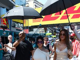El desplante de Kim Kardashian a una ex figura de la Fórmula 1 y la reacción de su guardaespaldas durante el GP de Mónaco: “No me empujes”