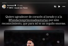 El mensaje de Lionel Messi tras recibir el Premio Princesa de Asturias de los Deportes