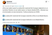 En un micro escolar, sin ventanas y a todo ritmo: la llamativa llegada al partido despedida de una selección que jugará el Mundial