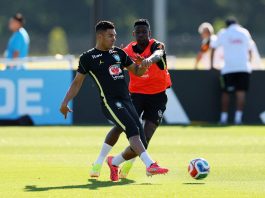 La durísima entrada de Casemiro a Endrick en el entrenamiento de Brasil que alarmó a los hinchas a días del debut en el Mundial