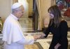 La ministra Sandra Pettovello cerró una gira en Italia con una audiencia con el papa León XIV