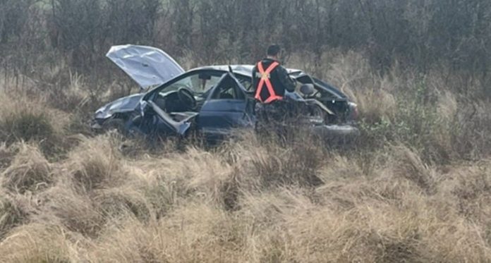 Murió un hombre tras un vuelco y choque con una camioneta en una ruta de Córdoba