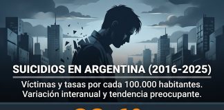 Por primera vez en años, los suicidios superaron a los homicidios y las muertes por accidentes de tránsito en Argentina