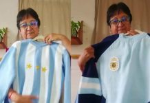 Tejió buzos de la Selección para sus siete nietos, se volvió viral y ahora tiene pedidos hasta noviembre