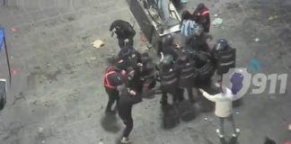 Un grupo de personas atacó a botellazos a la Policía de Córdoba durante los festejos por el triunfo de la selección
