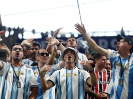 17 fotos del vibrante partido entre Argentina y Egipto por los octavos de final del Mundial