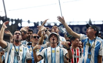 17 fotos del vibrante partido entre Argentina y Egipto por los octavos de final del Mundial