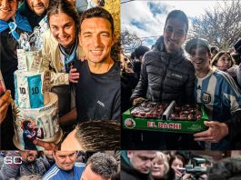 De un show de chamamé a un fanático vestido de capibara: el extenso recibimiento de 4 dias a Scaloni en la casa familiar de Pujato