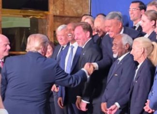 El saludo entre Donald Trump y Claudio “Chiqui” Tapia en Nueva York, a dos días de la final del Mundial 2026