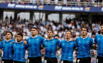 El simbólico homenaje de Los Pumas a los campeones del Mundial 86 durante el partido contra Inglaterra por el Nations Championship