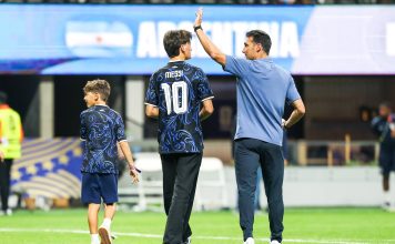 El tierno momento que vivió Scaloni con sus hijos y su esposa española Elisa Montero tras el pase a la final del Mundial 2026