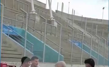 El video de la batalla campal en la final de la Liga Nicoleña: la patada por la espalda que sufrió un jugador con su hijo en brazos