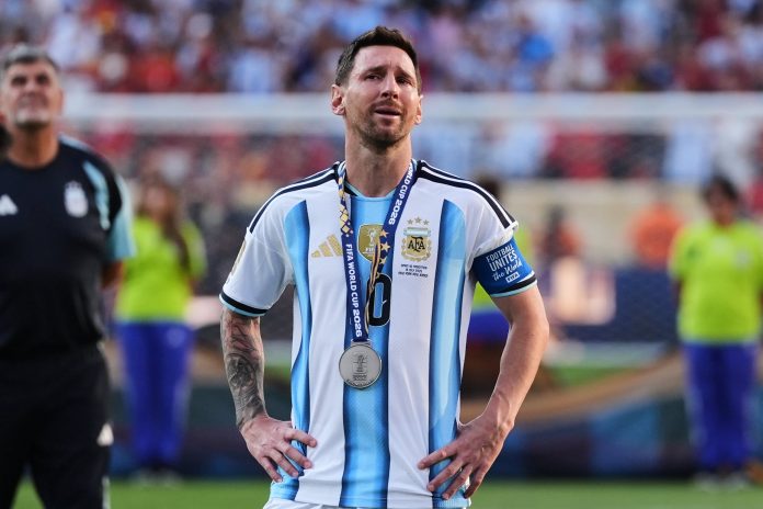 Lionel Messi llegó a Rosario luego de su participación en la Copa del Mundo