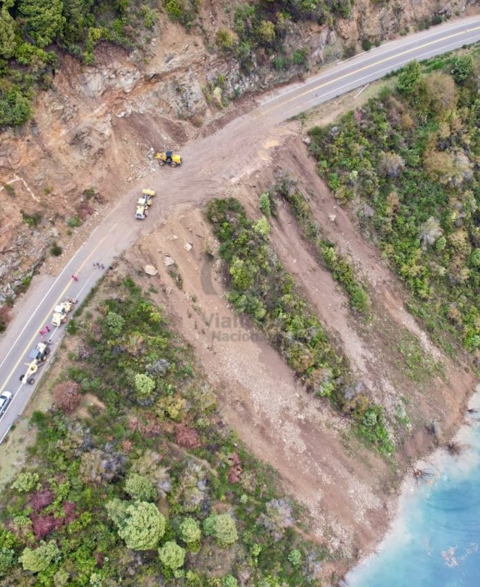 Tras el derrumbe, habilitaron la Ruta 40 en el tramo de Siete Lagos: cómo funcionará el esquema de tránsito